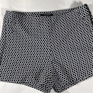 Banana Republic Geometric Black and White High Waist Shorts